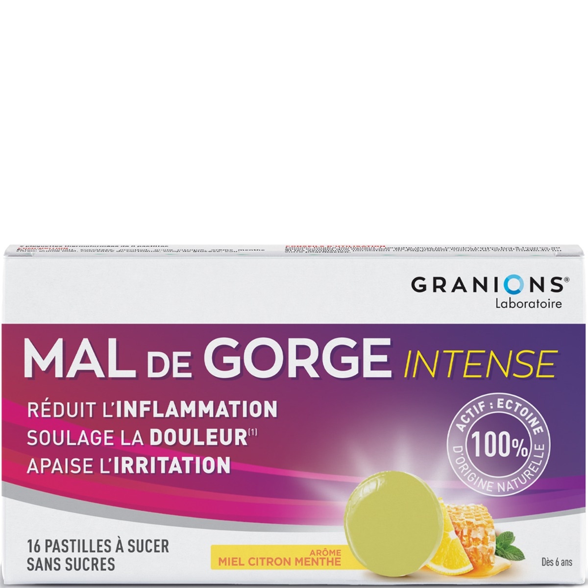Pastille mal de gorge intense MIEL CITRON