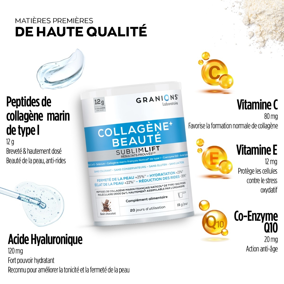GRANIONS - Collagène + beauté Sublimlift - Saveur Chocolat